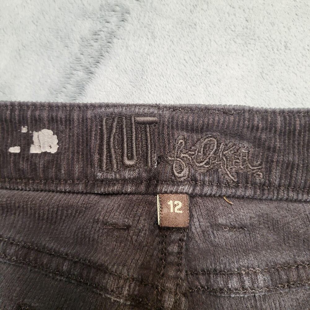 KUT From The Kloth Pants Womens 12 Brown Flared Corduroy Chino Stretch - Picture 3 of 10